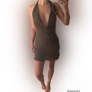 Olive Green Party dress